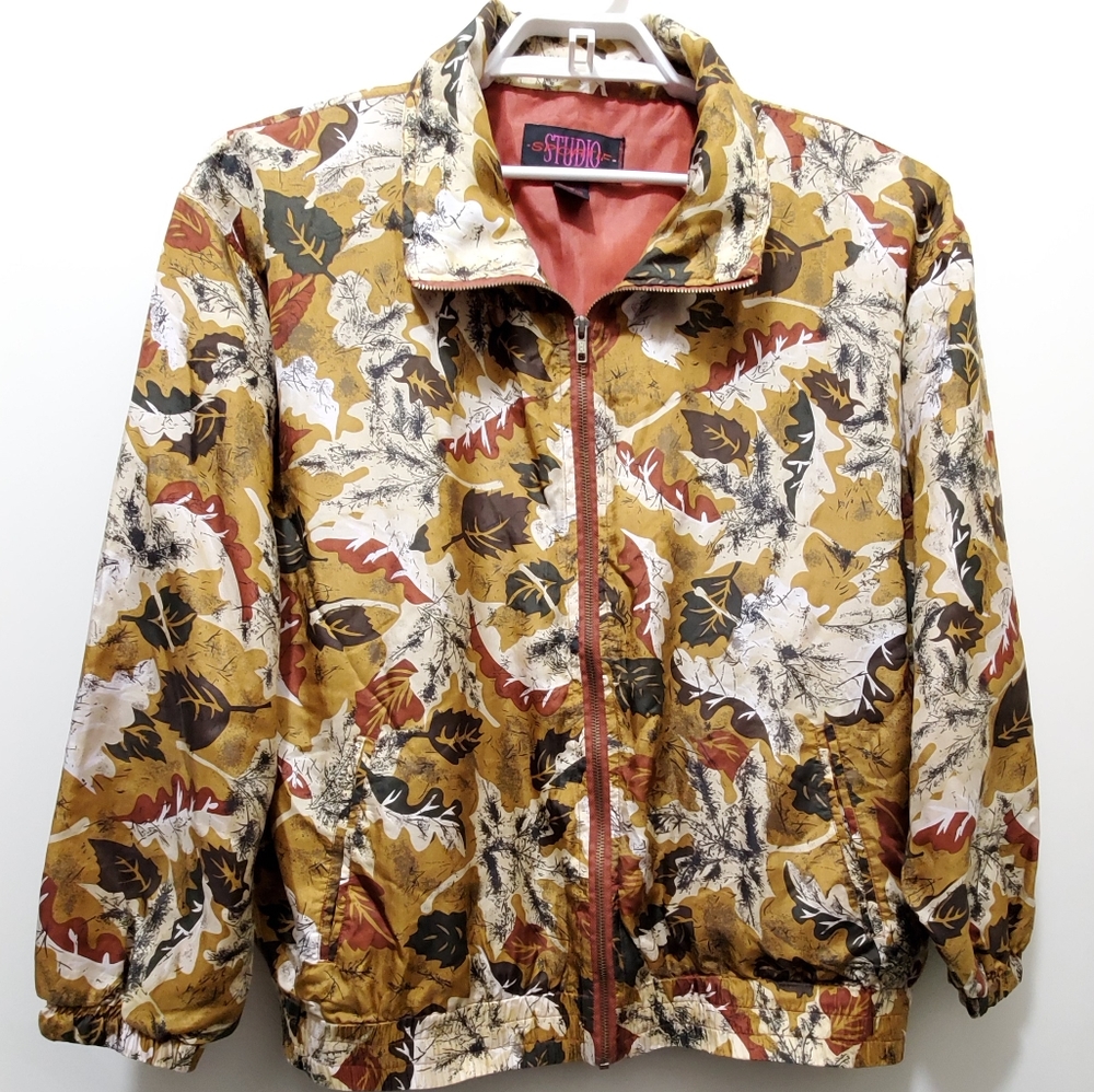 Vtg Tapestry STUDIO SPORTIF Silk Bomber Jacket